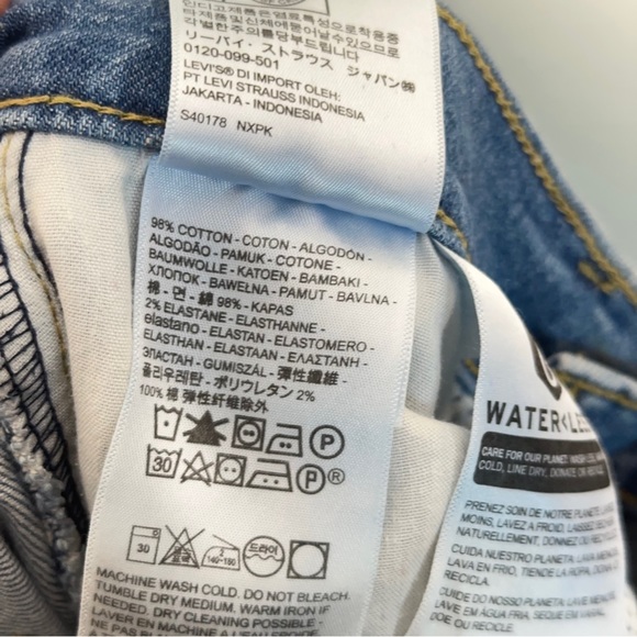 LEVI'S High Waisted Taper Jeans Mid Stone Wash {J48} - Picture 6 of 7